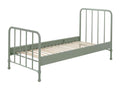 Children's bed with metal bars, 90x200 cm, green - LT2059