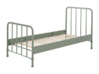 Children's bed with metal bars, 90x200 cm, green - LT2059