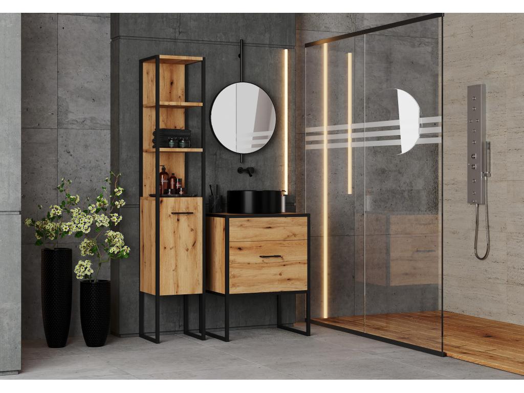 AURA CUW60 1D Under-Sink Cabinet 60x46x80 Natural Light