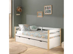 Meublori - Daybed 90x200cm White and Wood