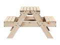 Children's picnic table 88x97x52cm solid pine wood