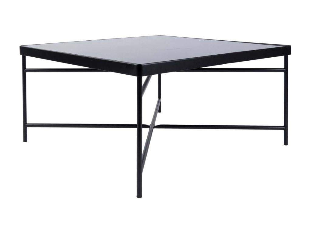 Smooth glass coffee table 80x80x40 cm