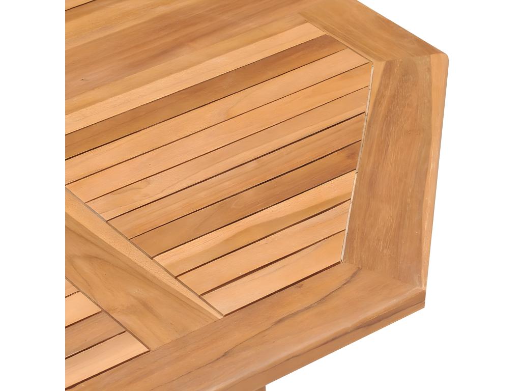 5-piece folding outdoor dining set, solid teak wood