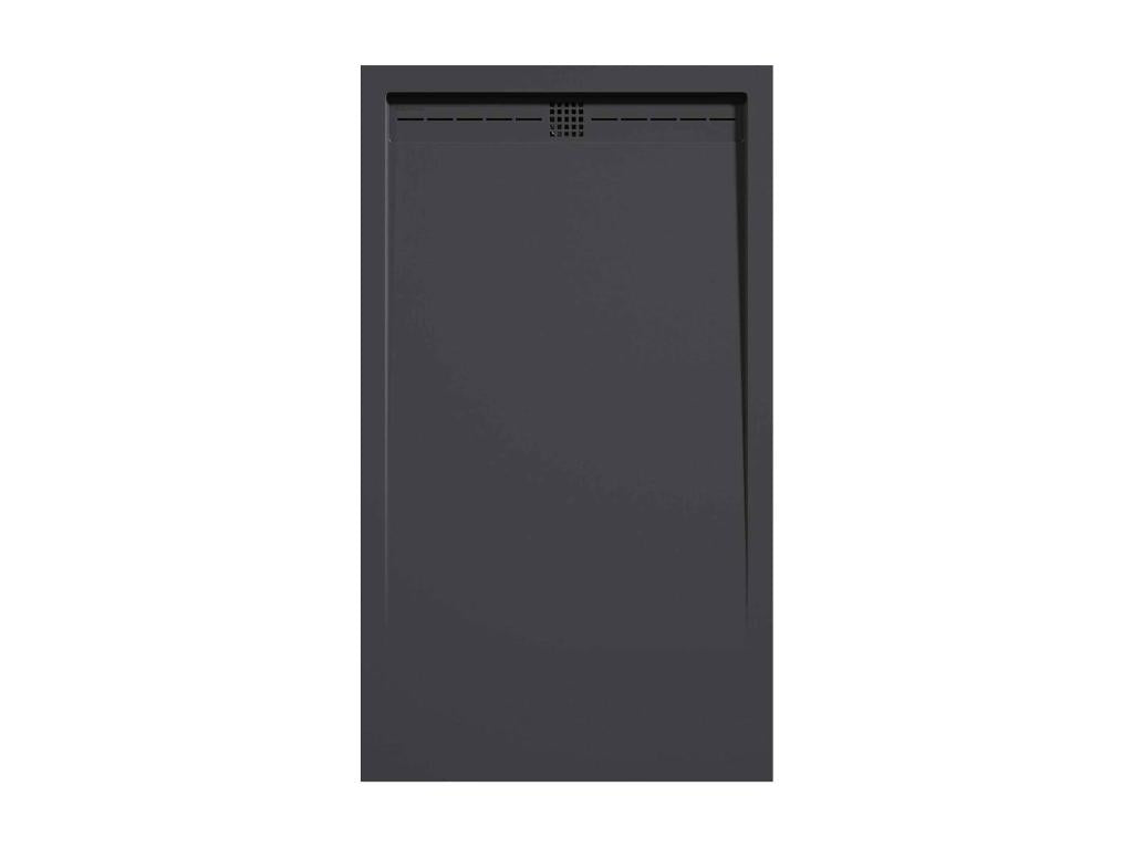 Anthracite shower tray with smooth finish, Meublori CACH color grid - 90x80 cm
