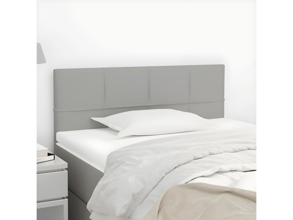 Light Grey Headboard 100x5x78/88 cm Fabric