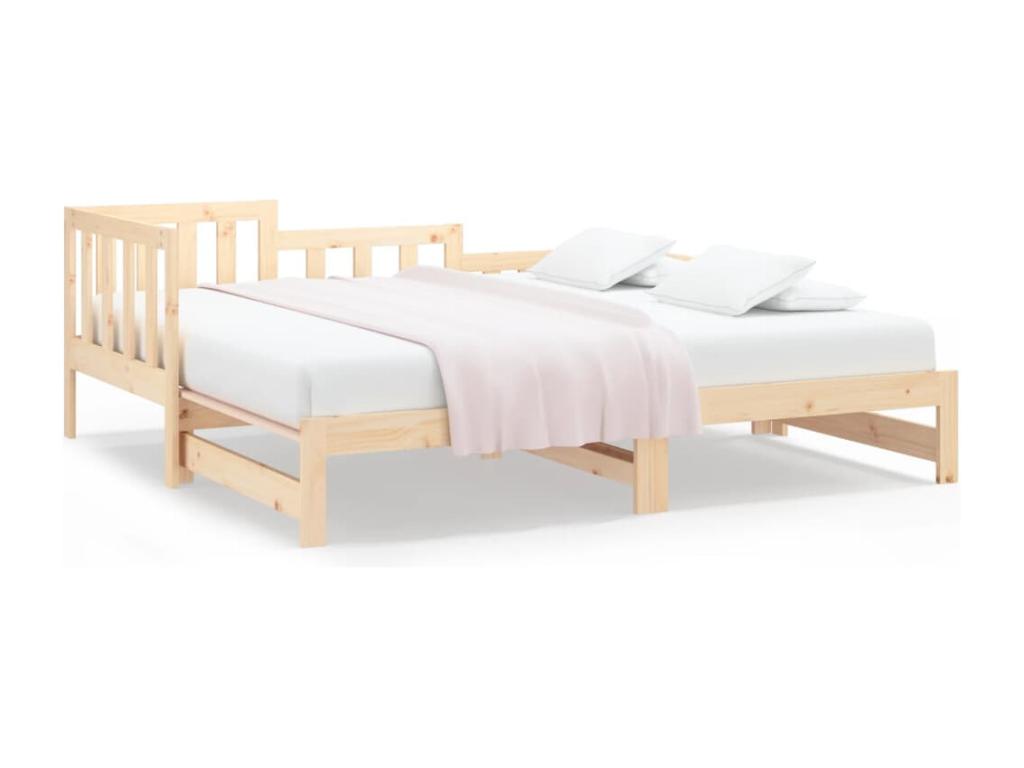 Sliding bed 2x 90x200 cm Solid pine wood