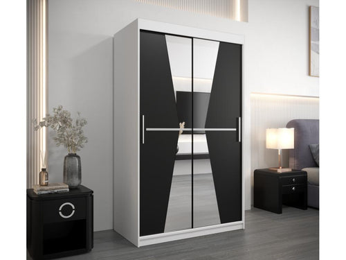 Maroko Sliding Door Wardrobe 200/120/62 2 Doors White/Black