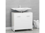 High Gloss White Engineered Wood Bathroom Cabinet HQPD74987