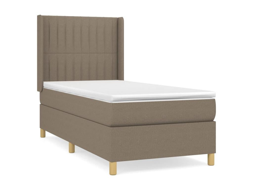 Upholstered bed base with Meublori mattress 90x200 cm Fabric