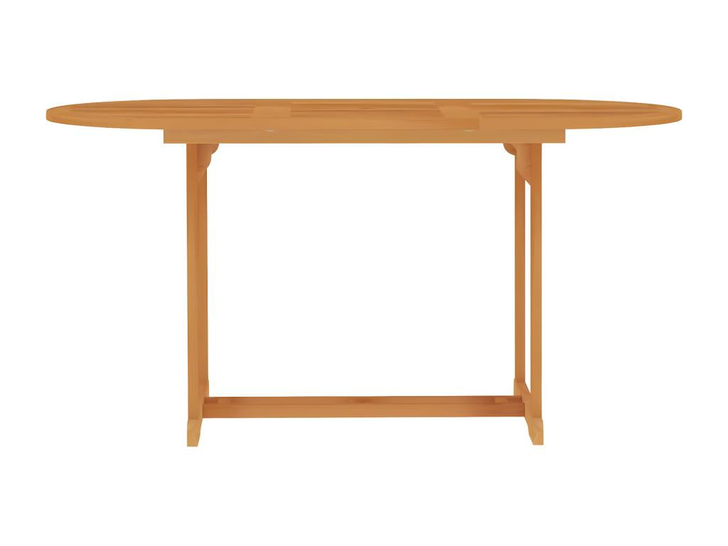 Meublori Premium - Garden Table 150x90x75 cm Solid Teak Wood