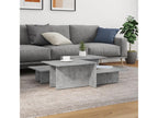 Coffee tables, 2 pcs, concrete grey, engineered wood