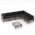 6 - Person Outdoor Sectional Seating Group with Cushions