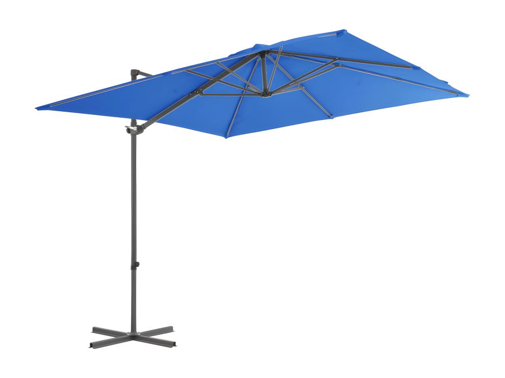 Cantilever parasol with steel pole, Azure Blue, 250x250 cm