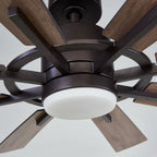 Parrot Uncle 60 Farmhouse Integrated LED Windmill Ceiling Fan with Light and Remote