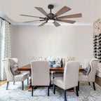 Parrot Uncle 60 Farmhouse Integrated LED Windmill Ceiling Fan with Light and Remote