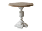 VICTORIA - Round 3-seater table in white recycled wood PPGQ37327