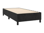 Meublori bed base with black velvet mattress 100x200 cm