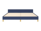 Bed frame with headboard, blue, 160x200 cm, fabric