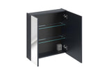 Bathroom cabinet with wall mirror - Indigo blue - W80-H65-D17 - Meublori
