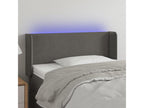 Dark Grey LED Headboard 83x16x78/88 cm Velvet