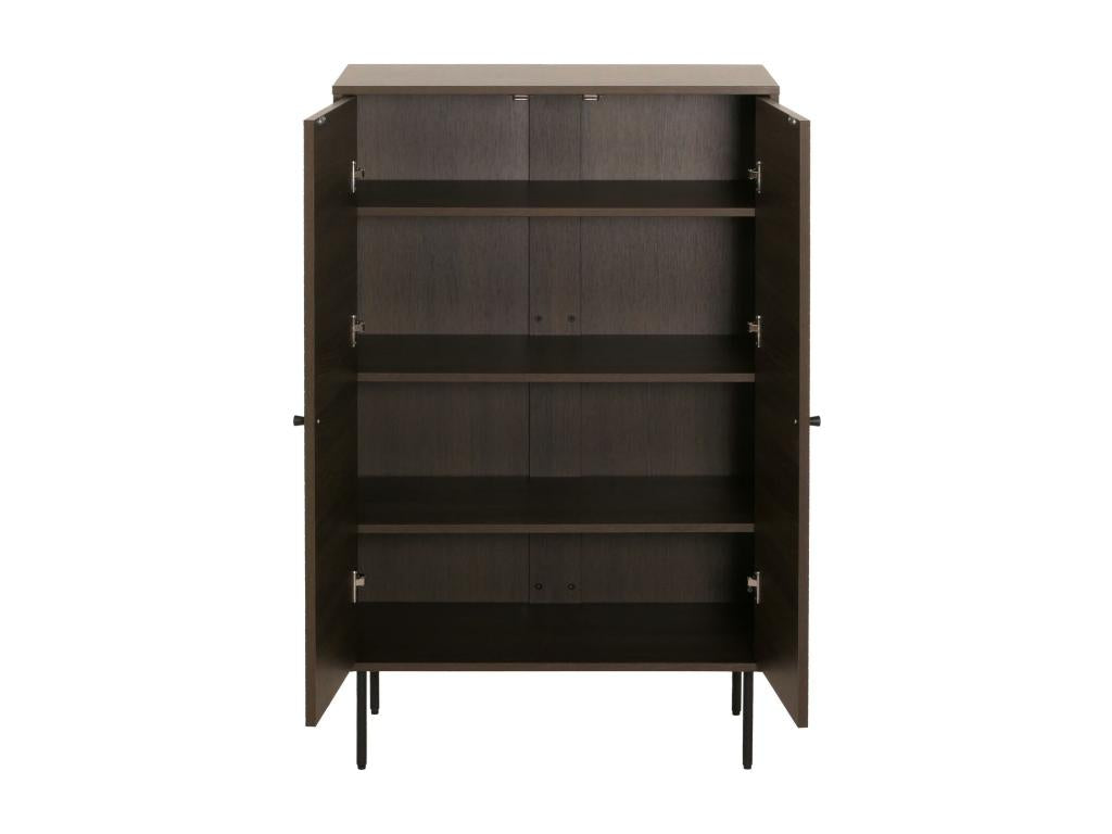 Meublori-N78 dark brown tall sideboard