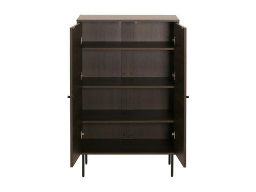Meublori-N78 dark brown tall sideboard