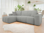 Meublori 361 Grey Corner Sofa with Sleeping Function and Bedding Box, 244x145x82cm