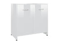 High Gloss White Engineered Wood Bathroom Cabinet HQPD74987