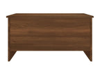 Coffee table, brown oak, 80x55.5x41.5 cm, engineered wood
