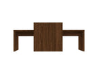Coffee table set, brown oak, 100x48x40cm, engineered wood, FKXJ18676