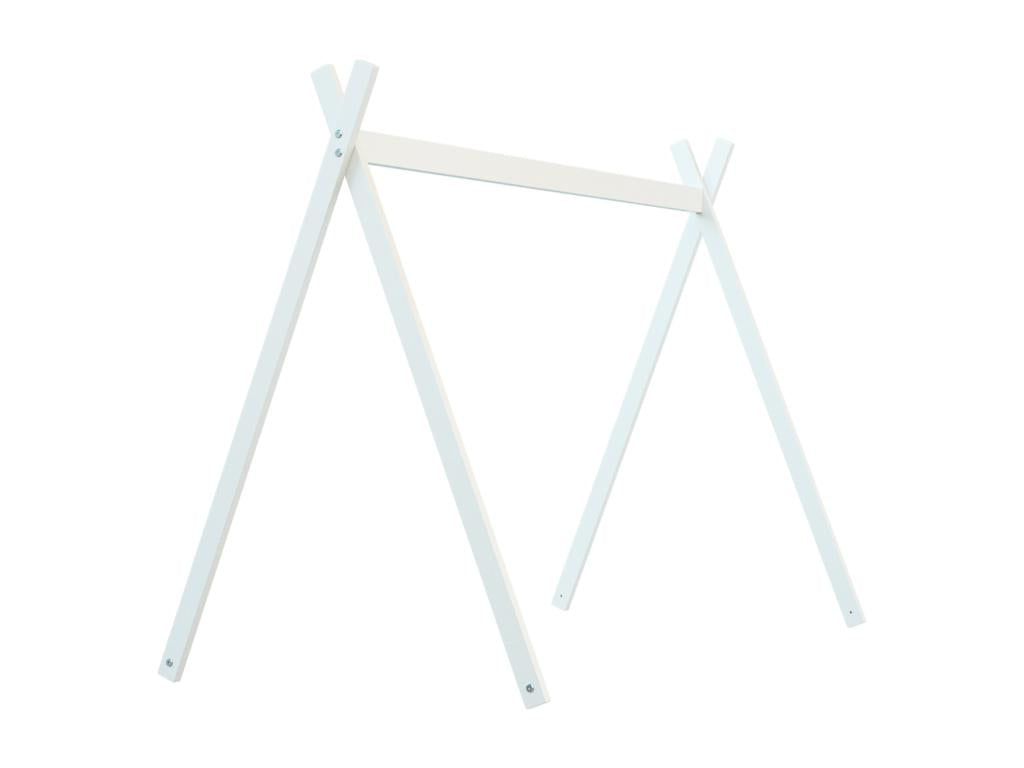 Wooden baby cot 70x140 cm with Meublori - White