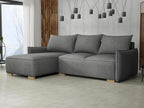 Meublori 226 Grey Corner Sofa with Sleeping Function and Bedding Box, 240x155x87cm