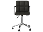 Black Faux Leather Swivel Dining Chair