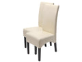 Meublori dining chair, set of 2, cream color, light legs