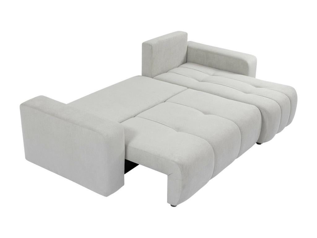 Meublori 361 Grey Corner Sofa with Sleeping Function and Bedding Box, 244x145x82cm
