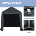 Outdoor Storage Shed and Carport Canopy: Portable Shelter for Bikes, Motorcycles, and Garden Storage