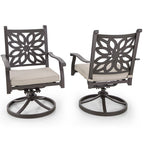 MAISON ARTS 7-Piece Cast Aluminum Patio Dining Set with Expandable Rectangular Table & 6 Cast Aluminum Chairs