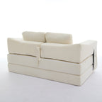 70.87 Upholstered Convertible Sleeper Sofa, Convertible Chair Floor Couch Comfy Sofa for Living Room, Bedroom, Chenille Fabric