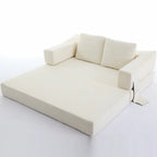 70.87 Upholstered Convertible Sleeper Sofa, Convertible Chair Floor Couch Comfy Sofa for Living Room, Bedroom, Chenille Fabric