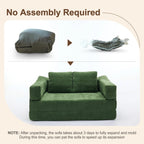 70.87 Upholstered Convertible Sleeper Sofa, Convertible Chair Floor Couch Comfy Sofa for Living Room, Bedroom, Chenille Fabric
