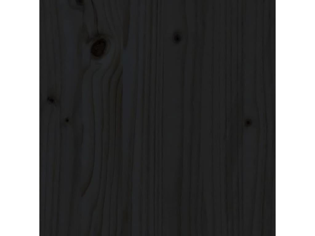 Black Headboard 80.5x4x100 cm Solid Pine Wood