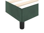Bed frame with headboard, dark green, 140x190 cm, velvet, GBAL37377