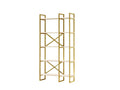 Aquarius Bookshelf, Desktop Shelf, Mobile Book Holder, 88x30x175 cm, White and Gold