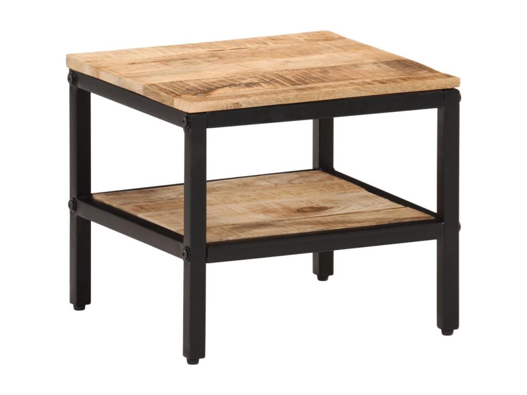 Coffee table 35x35x30 cm solid raw mango wood