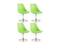 Set of 4 dining chairs - Plastic/Metal - Green - Meublori