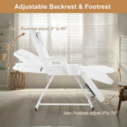73 Adjustable Beauty Salon Spa Massage Bed Tattoo Chair with Stool