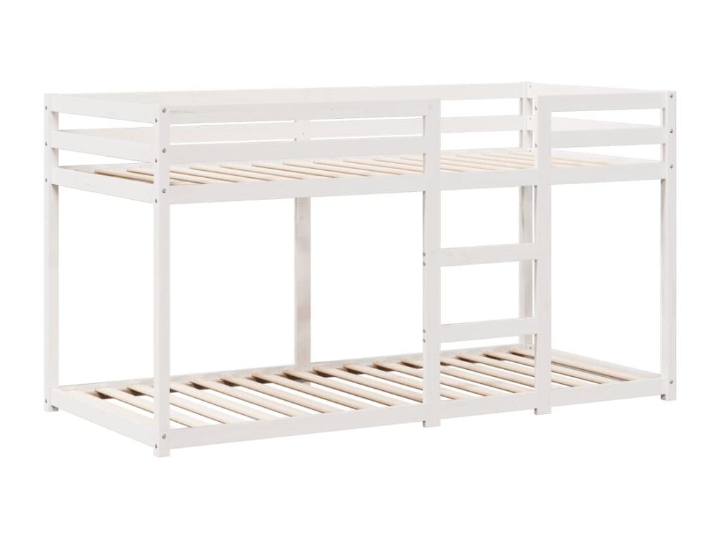 Bunk bed with white roof, 90x190 cm, solid pine wood