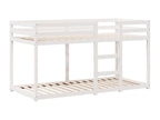 Bunk bed with white roof, 90x190 cm, solid pine wood
