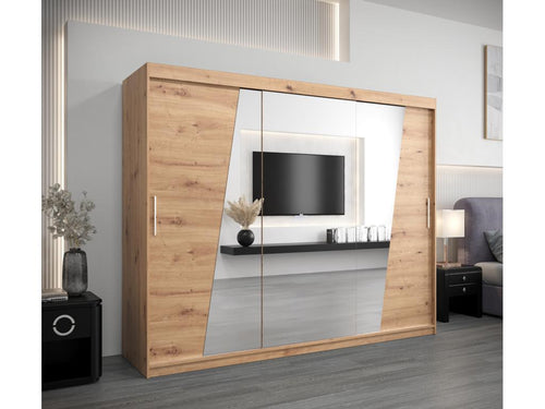 Rhomb Sliding Door Wardrobe 200/250/62 3 Doors Meublori