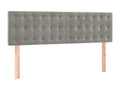 2-piece headboard set, light grey, 72x5x78/88 cm, velvet